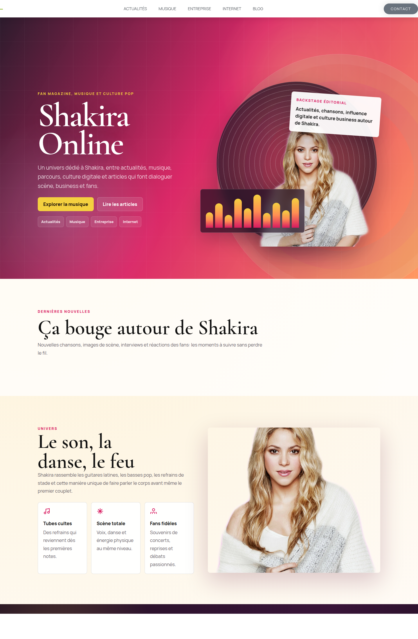 Capture de shakira-online.fr pour accéder au site